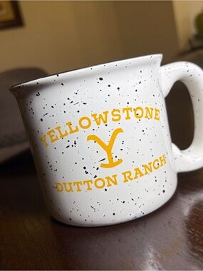 Yellowstone Dutton Ranch White Speckled Ceramic Mug
